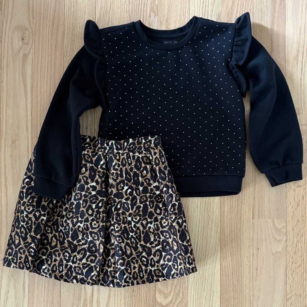 Rachel Zoe Girls Sweater & Skirt Set | L